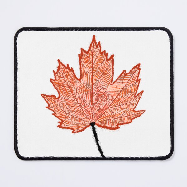 Item preview, Autumn Maple Leaf Orange Line Art Illustration designed and sold by BVTH.