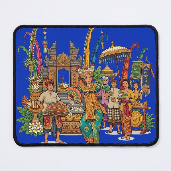 Item preview, Balinese Festival Procession – Sacred Temple Ceremony Illustration designed and sold by cannsuh.