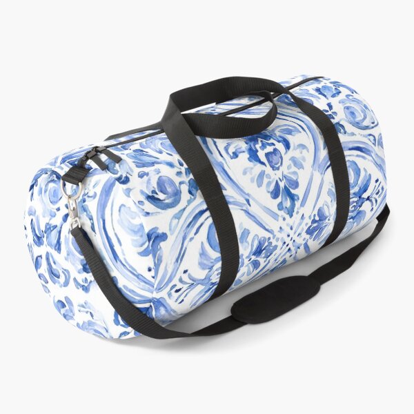 Item preview, Blue Azulejo Watercolor Pattern - Portuguese Tile Damask Medallion Design designed and sold by Nine Lives Studio.