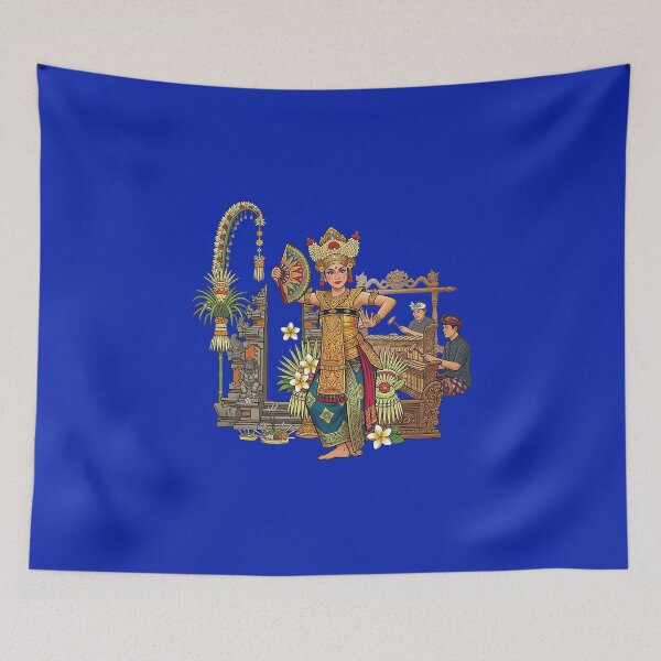 Item preview, Balinese Fan Dance with Gamelan – Sacred Temple Performance Art designed and sold by cannsuh.