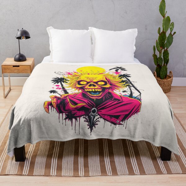 Item preview, Synthwave Retro Summer Zombie Graphic designed and sold by ERODED SELF.