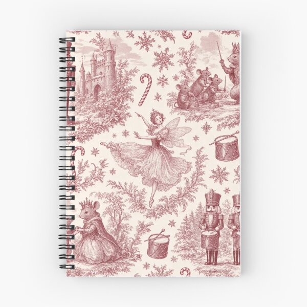 Item preview, Nutcracker and Sugarplum Toile Seamless Pattern | Vintage Christmas Cranberry designed and sold by StickyGuys.