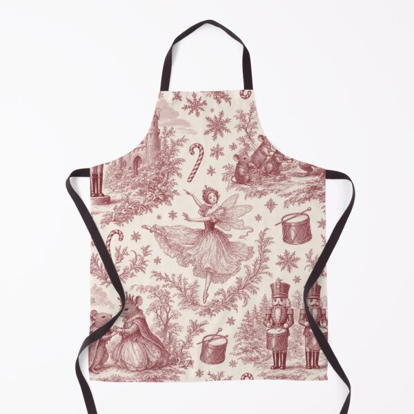 Item preview, Nutcracker and Sugarplum Toile Seamless Pattern | Vintage Christmas Cranberry designed and sold by StickyGuys.