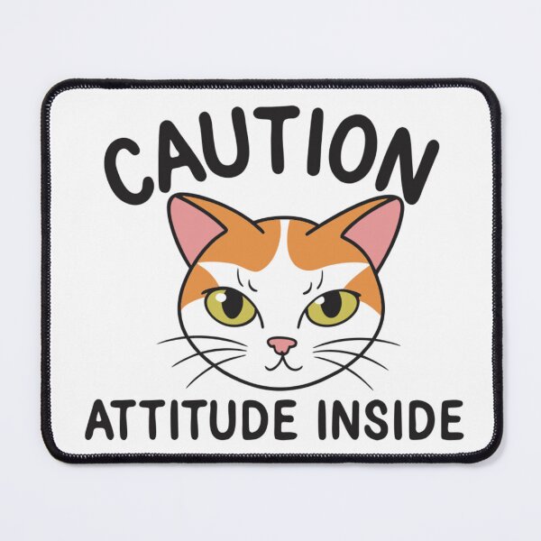 Item preview, Caution Attitude Inside Cat T-Shirt | Funny Black Cat Graphic Tee | Sassy Cat Lover Gift Design designed and sold by Charonde.