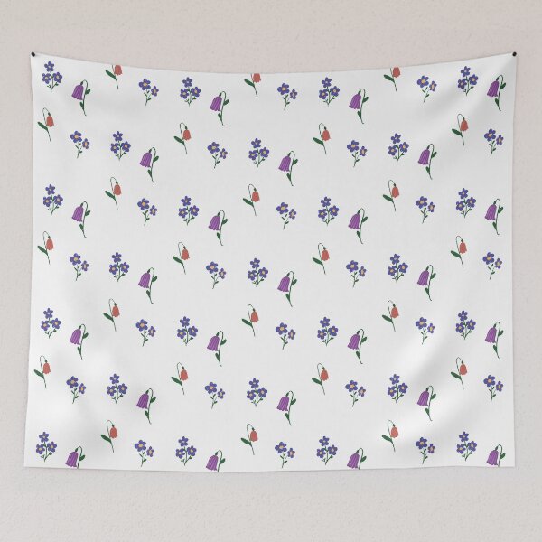 Item preview, Cute Hand Drawn Wildflower Botanical Floral Pattern Aesthetic designed and sold by hannahbee.
