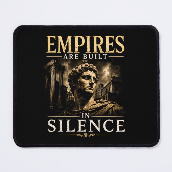 Item preview, Empires Are Built in Silence | Stoic Roman Statue Motivational T-Shirt designed and sold by INVIKETOS.