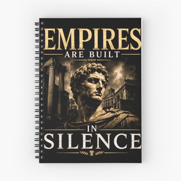 Item preview, Empires Are Built in Silence | Stoic Roman Statue Motivational T-Shirt designed and sold by INVIKETOS.