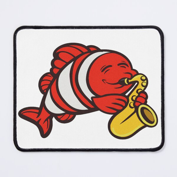 Item preview, Funny Clownfish Playing Saxophone designed and sold by ben.comictell.