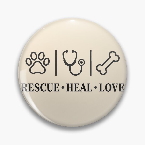 Item preview, Rescue Heal Love Vet Care Grey Outline Gift Design designed and sold by Dantin.