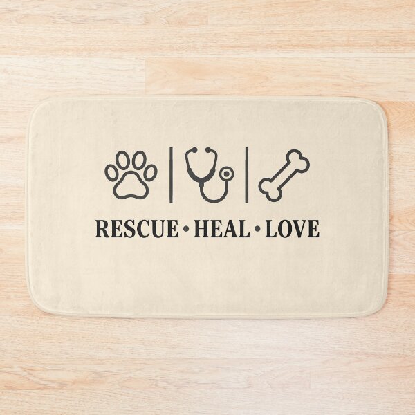 Item preview, Rescue Heal Love Vet Care Grey Outline Gift Design designed and sold by Dantin.
