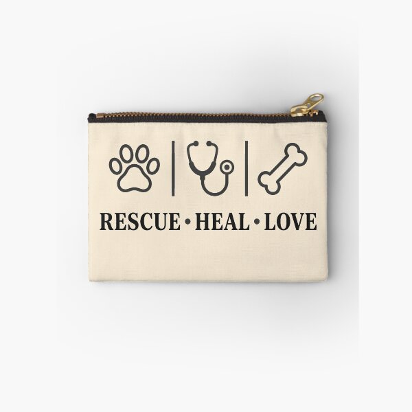 Item preview, Rescue Heal Love Vet Care Grey Outline Gift Design designed and sold by Dantin.