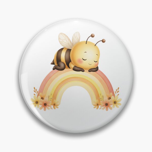 Item preview, Sleeping Bee on a Floral Rainbow designed and sold by debbiedoodarday.