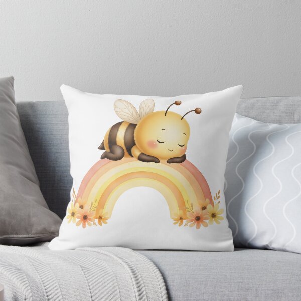 Item preview, Sleeping Bee on a Floral Rainbow designed and sold by debbiedoodarday.