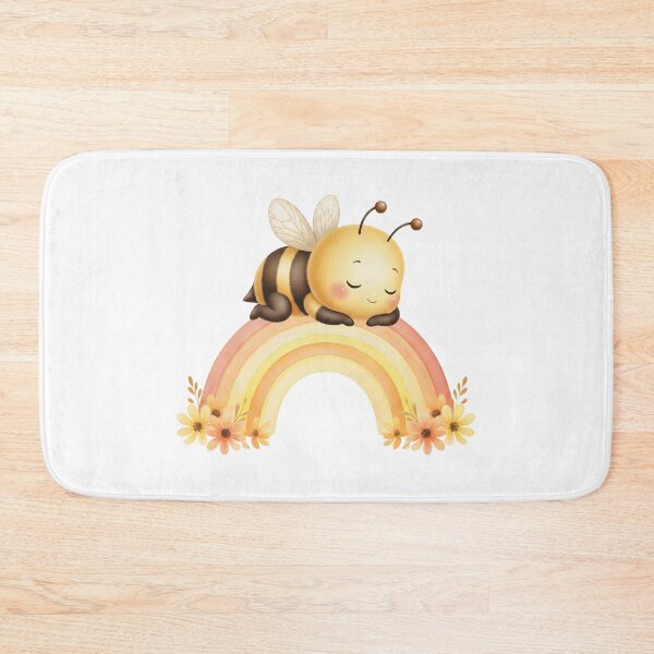 Item preview, Sleeping Bee on a Floral Rainbow designed and sold by debbiedoodarday.