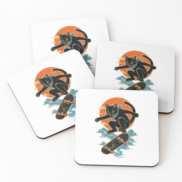 Item preview, Skateboarding Cat – Cool Skater Kitty Street Art designed and sold by AMICO77.