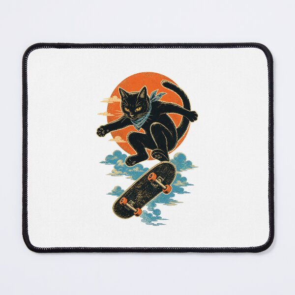 Item preview, Skateboarding Cat – Cool Skater Kitty Street Art designed and sold by AMICO77.
