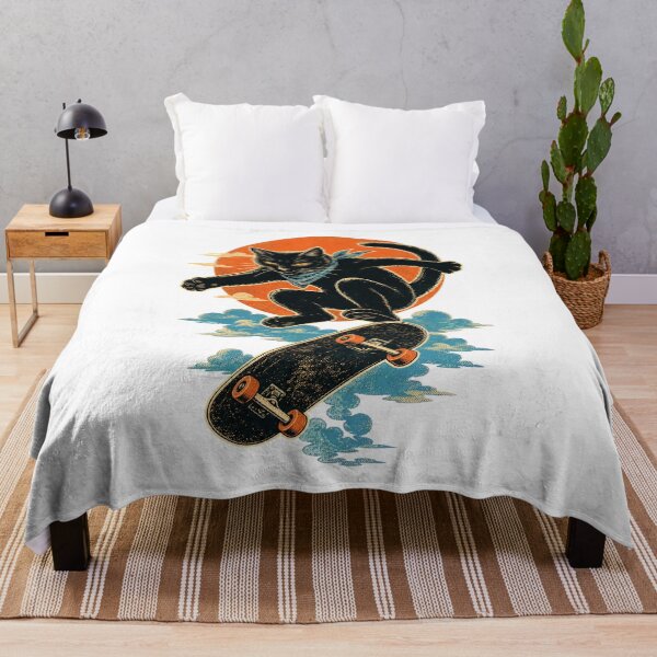 Item preview, Skateboarding Cat – Cool Skater Kitty Street Art designed and sold by AMICO77.