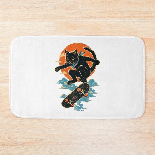Item preview, Skateboarding Cat – Cool Skater Kitty Street Art designed and sold by AMICO77.