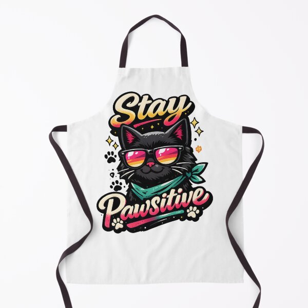 Item preview, Stay Pawsitive Funny Black Cat designed and sold by darkan1.