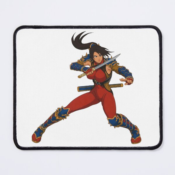 Item preview, Crimson Samurai Warrior | Fantasy Sword Maiden | Classic Western Animation Style designed and sold by Hollow Moon Studios..