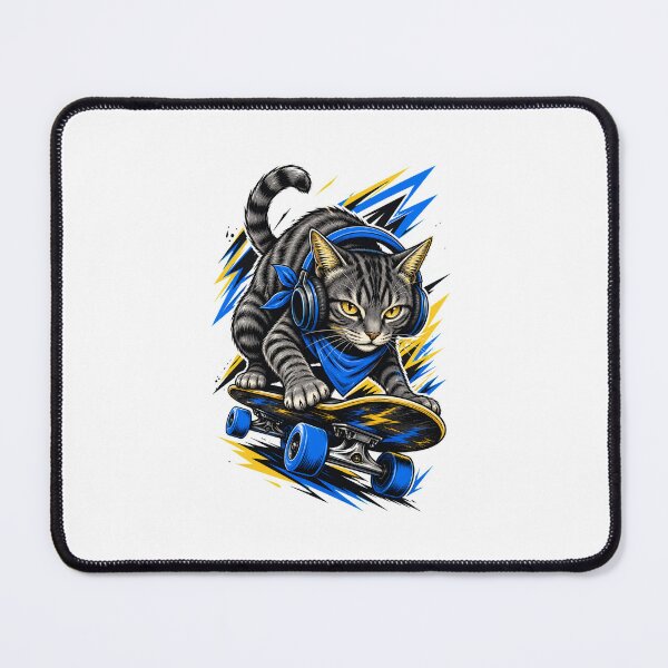Item preview, Skateboarding Cat – Cool Skater Kitty Street Art designed and sold by AMICO77.