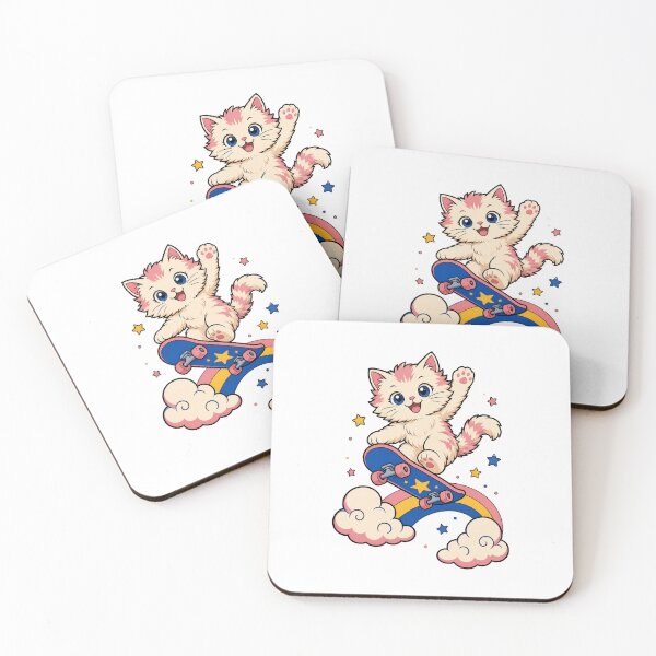 Item preview, Skateboarding Cat – Cool Skater Kitty Street Art designed and sold by AMICO77.