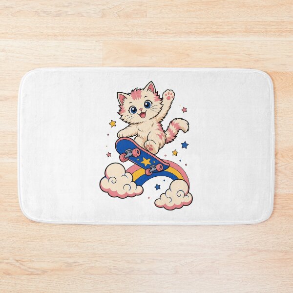 Item preview, Skateboarding Cat – Cool Skater Kitty Street Art designed and sold by AMICO77.