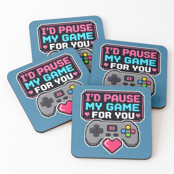 Item preview, I'd Pause My Game For You Pixel Art Gamer Love designed and sold by Aliplus+.