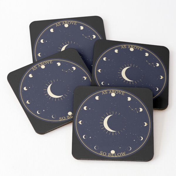Item preview, As Above So Below — Celestial Moon Phases Dark Academia designed and sold by NEXTFORMSTUDIO.