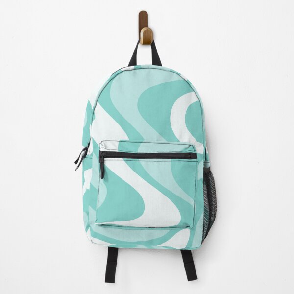 Item preview, Modern Retro Liquid Swirl Abstract in Light Aqua Teal Blue designed and sold by Differenceee.