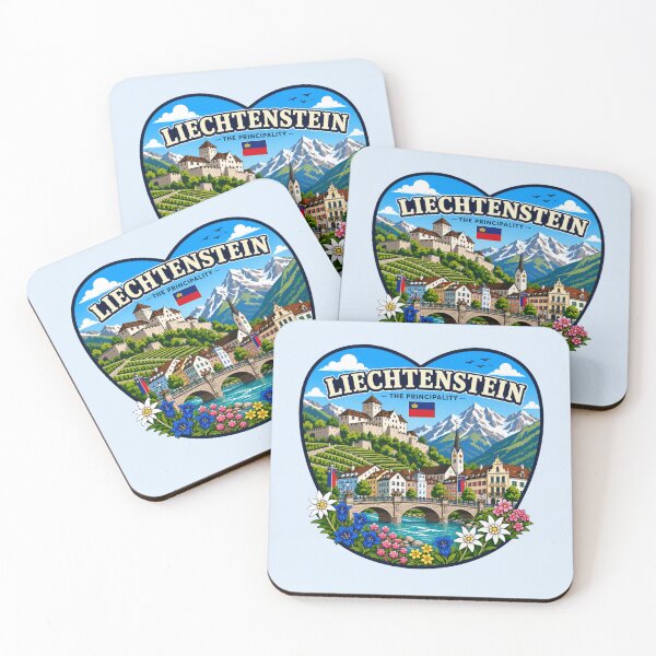 Item preview, Liechtenstein - Alpine Heart Shape Design designed and sold by Myra365Art.