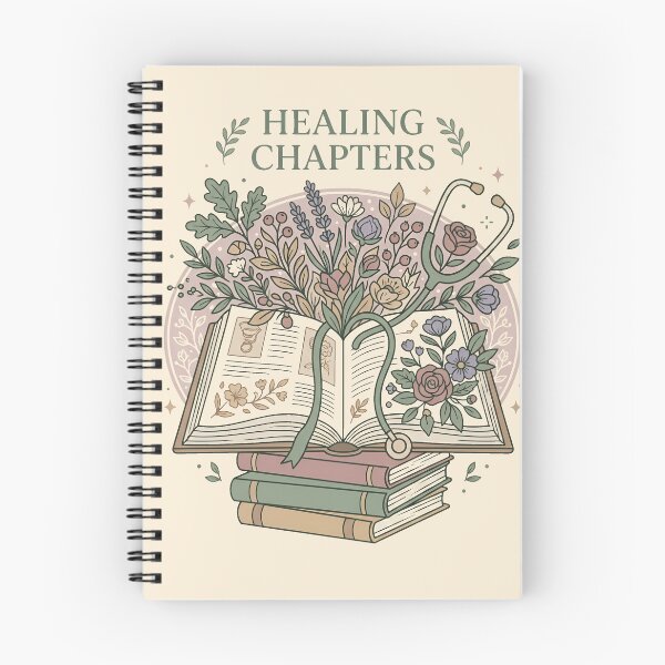 Item preview, Healing Chapters Sage Botanical Nursing Textbook Gift Design designed and sold by Dantin.