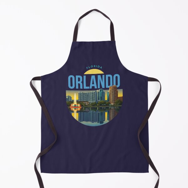 Item preview, Orlando Florida Skyline Vintage Travel Poster Lake Eola designed and sold by LinaValearte.