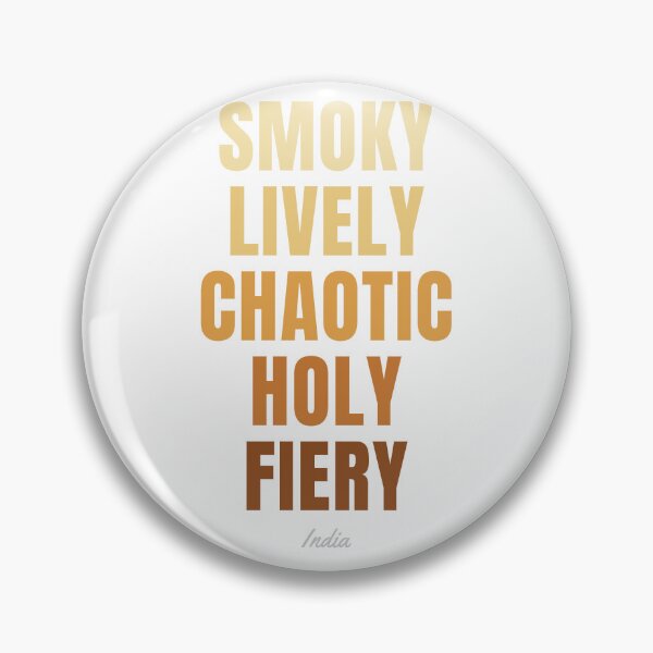 Item preview, India Typography, Smoky Lively Chaotic Holy Fiery Art designed and sold by MarkedArtPrints.