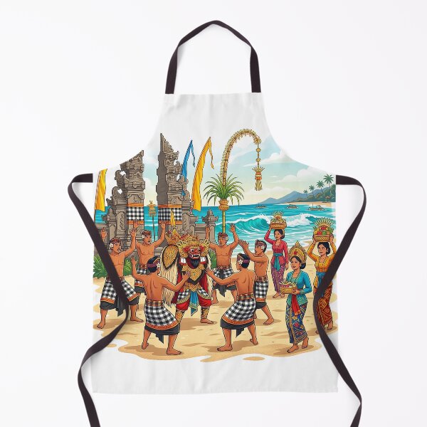 Item preview, Barong Beach Ceremony Bali Illustration | Traditional Balinese Festival Cultural Art designed and sold by cannsuh.
