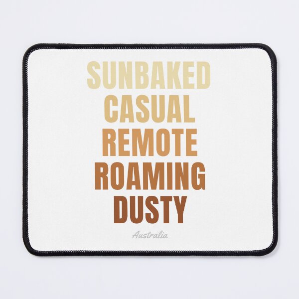 Item preview, Australia Typography, Sunbaked Casual Remote Roaming Dusty Wall Art designed and sold by MarkedArtPrints.