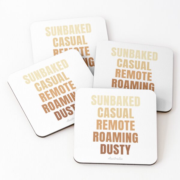 Item preview, Australia Typography, Sunbaked Casual Remote Roaming Dusty Wall Art designed and sold by MarkedArtPrints.