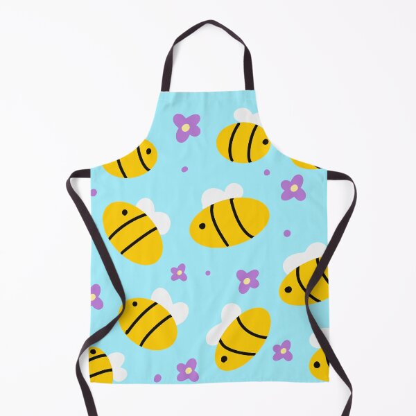 Item preview, Hand drawn flying bee pattern designed and sold by BritishDelights.