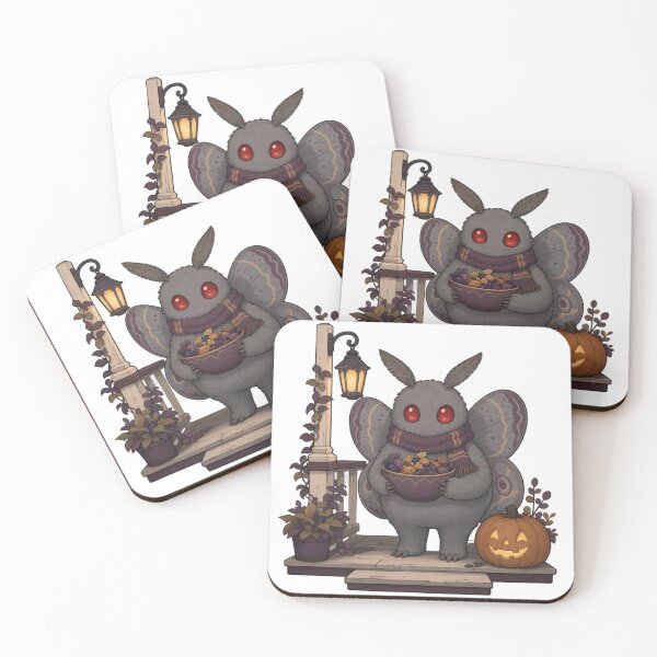 Item preview, Mothman Handing Out Halloween Candy | Cozy Cryptid Plum Purple designed and sold by StickyGuys.