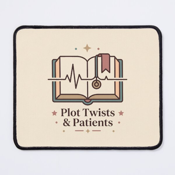 Item preview, Plot Twists and Patients Book Lover Nurse Gift Design designed and sold by Dantin.