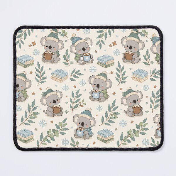 Item preview, Koala Winter Eucalyptus Cocoa Pattern designed and sold by Soft Berry Studio.