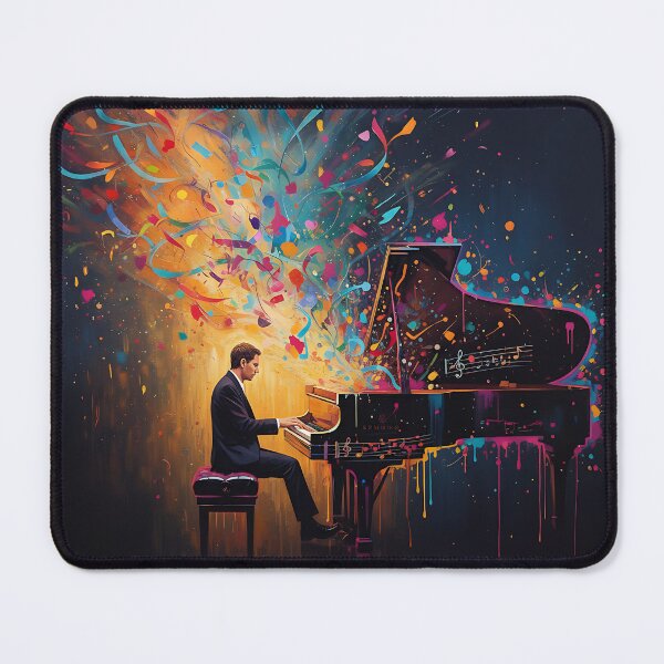 Item preview, Symphony of Color | Abstract Grand Piano Wall Art designed and sold by Atelier Nova.