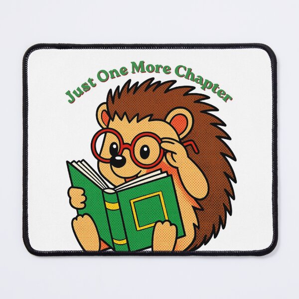 Item preview, Cute Hedgehog Reading - Just One More Chapter Retro Pop Art designed and sold by Alexacarmen.