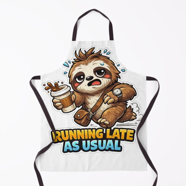 Item preview, Running Late As Usual Funny Sloth Sticker designed and sold by Herodestroyer.