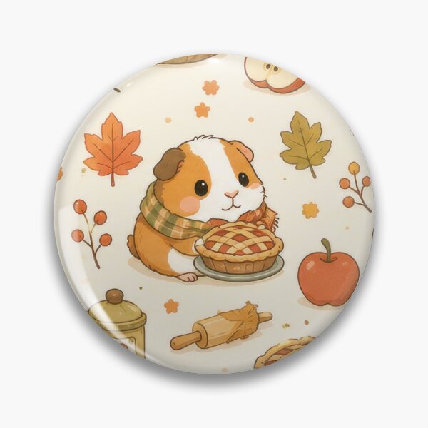 Item preview, Guinea Pig Autumn Pie Pattern designed and sold by Soft Berry Studio.