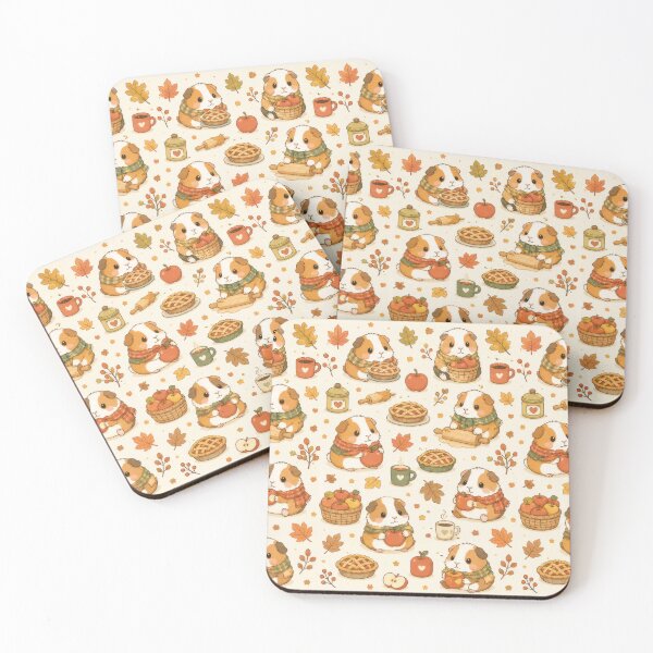 Item preview, Guinea Pig Autumn Pie Pattern designed and sold by Soft Berry Studio.