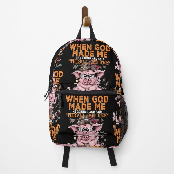 Item preview, When God Made Me He Grinned and Said This'll Be Fun Funny Pig designed and sold by Szpaku desart .