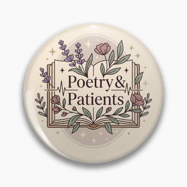 Item preview, Poetry and Patients Lavender Book Stack Nurse Gift Design designed and sold by Dantin.