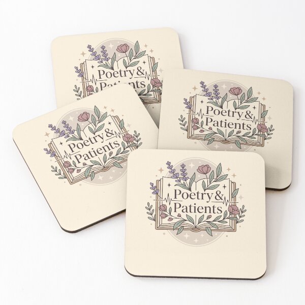 Item preview, Poetry and Patients Lavender Book Stack Nurse Gift Design designed and sold by Dantin.