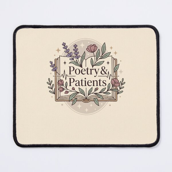 Item preview, Poetry and Patients Lavender Book Stack Nurse Gift Design designed and sold by Dantin.
